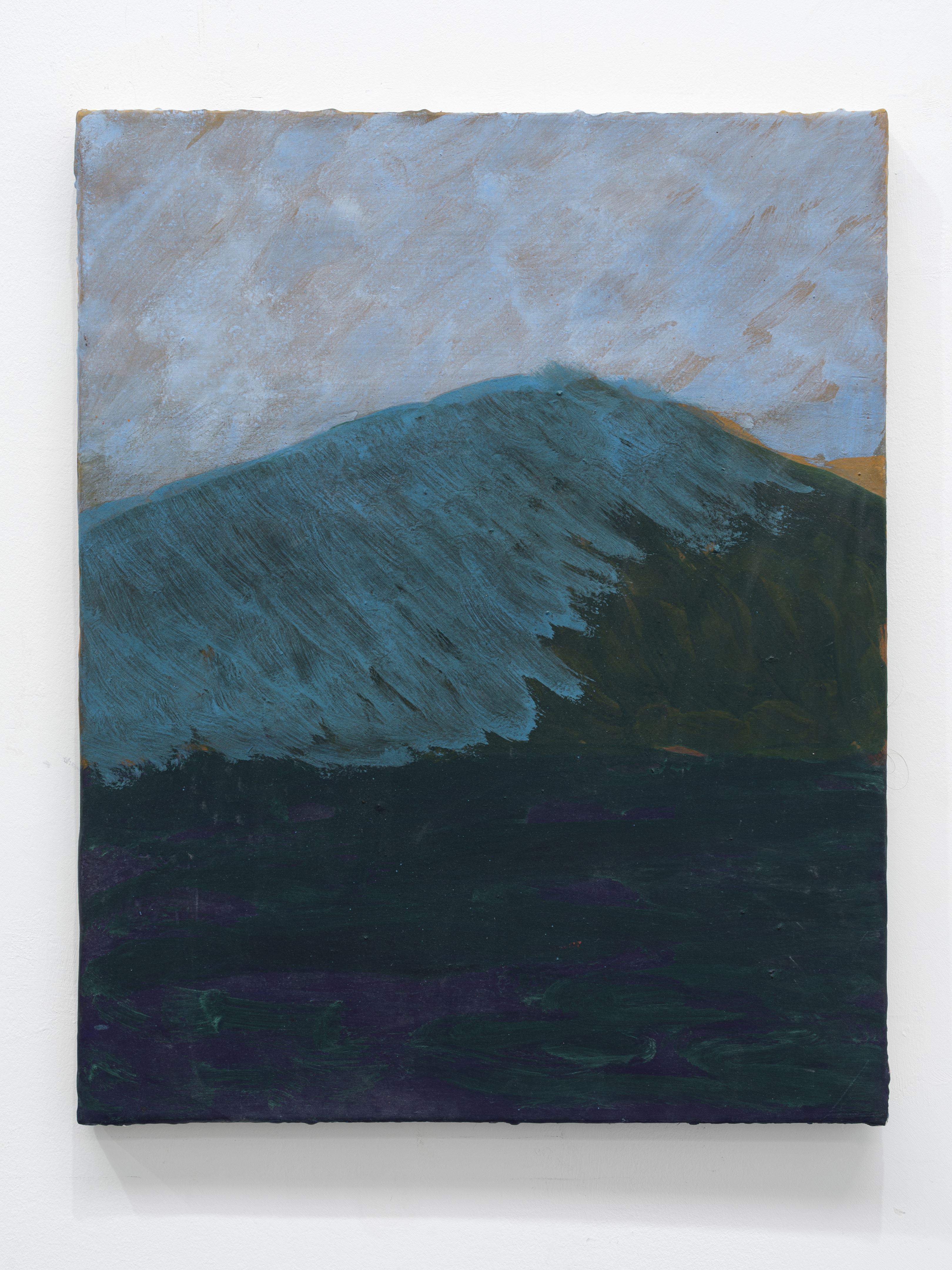 Montagne triangle (Paxos) I, 2022 Huile sur toile, 50 x 40 cm. Collection frac auvergne. Acquisition 2023.